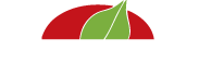 logo_mecklenburger_ernte_weiß_nachgebaut_klein Logo mit rotem Halbkreis und grünem Blatt darüber, darunter der Schriftzug 'Mecklenburger Ernte'.